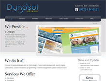 Tablet Screenshot of dynasolwebdesign.com